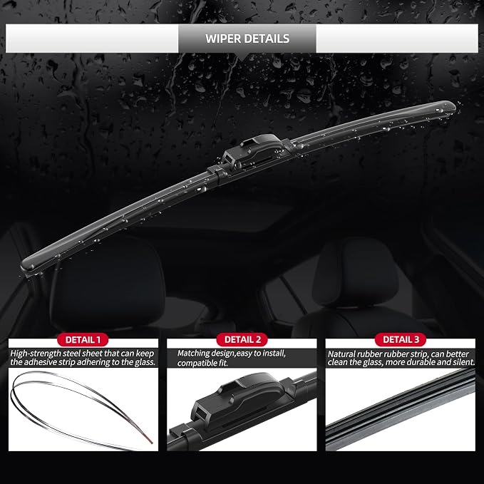 Front Windshield Wipers, 2-Piece Set - Image 4