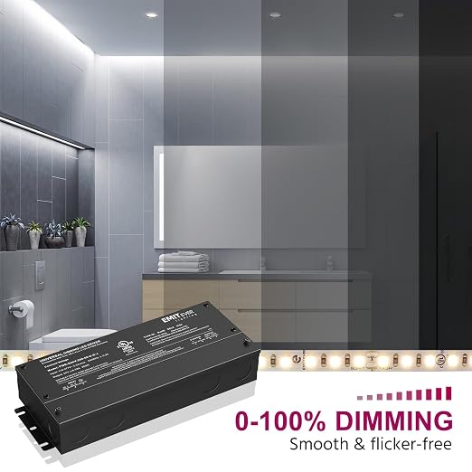 EMITEVER Dimmable Led Driver, 200W AC 110V-277V to DC 24V Transformer, 5-in-1 - Image 6