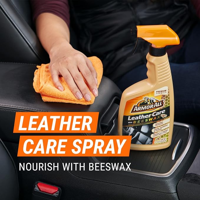 Armor All Car Leather Cleaner Spray, Beeswax Leather Care Spray - Image 4