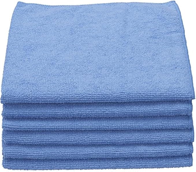 Unger 16” x 16” Microfiber Ultra-Absorbent Cloths, 6 Pack, Trap and Hold Dust by Unger