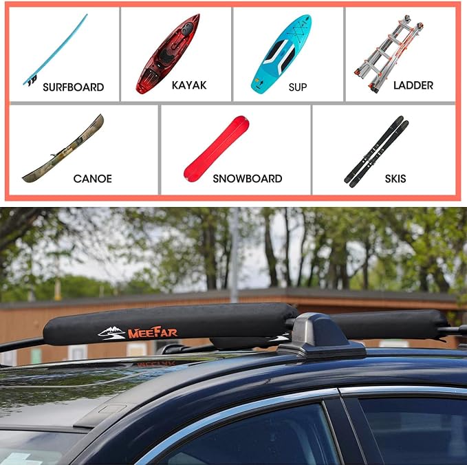 Universal Car Soft Roof Rack Pads Luggage Carrier System - Image 7