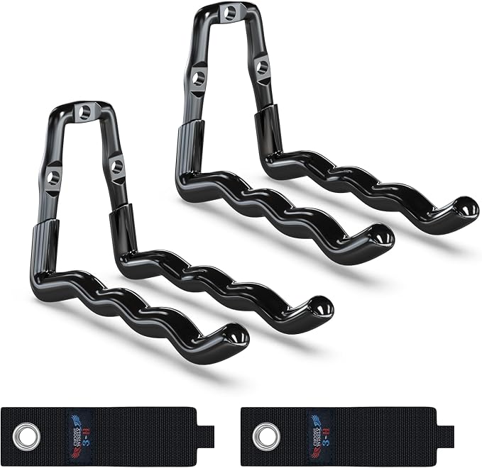 3-H Heavy Duty Garage Hooks 4 Pack, One-Piece Construction Garage Wall Hooks by 3-H