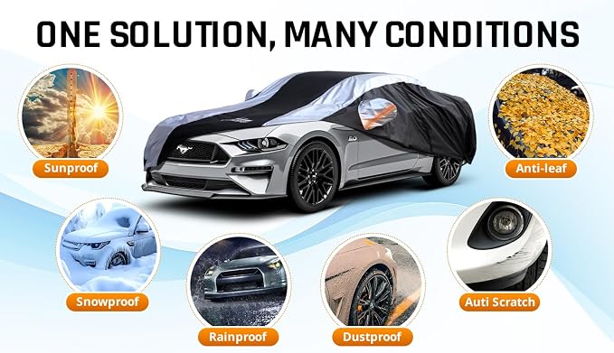 Mustang Car Cover Waterproof All Weather - Image 6