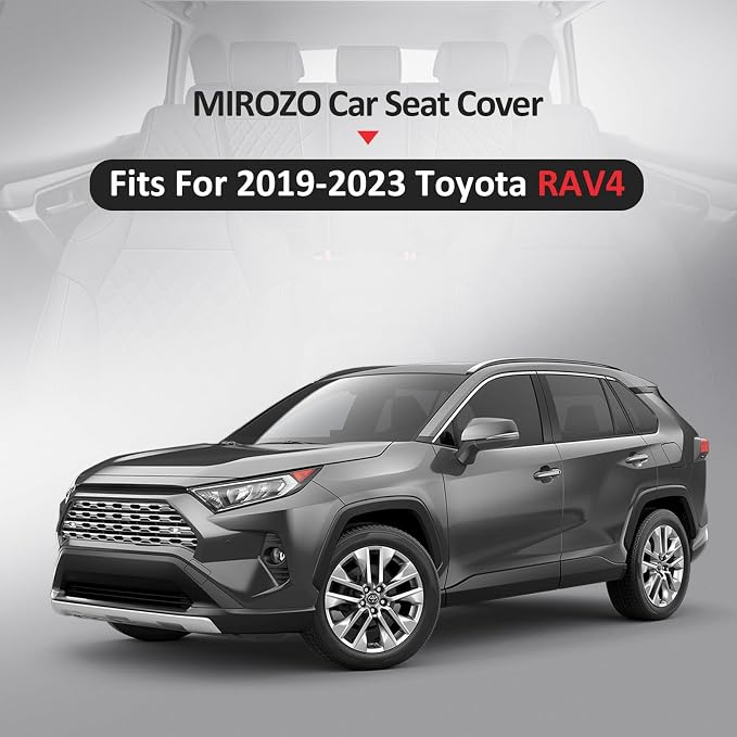 MIROZO RAV4 Seat Covers, Faxu Leather Car Seat Covers Non-Hybrid Fits - Image 7