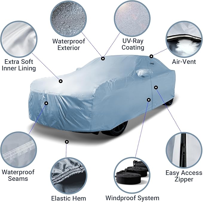 iCarCover Premium Car Cover for 1997-2016 Porsche Boxster Heavy Duty Waterproof - Image 4