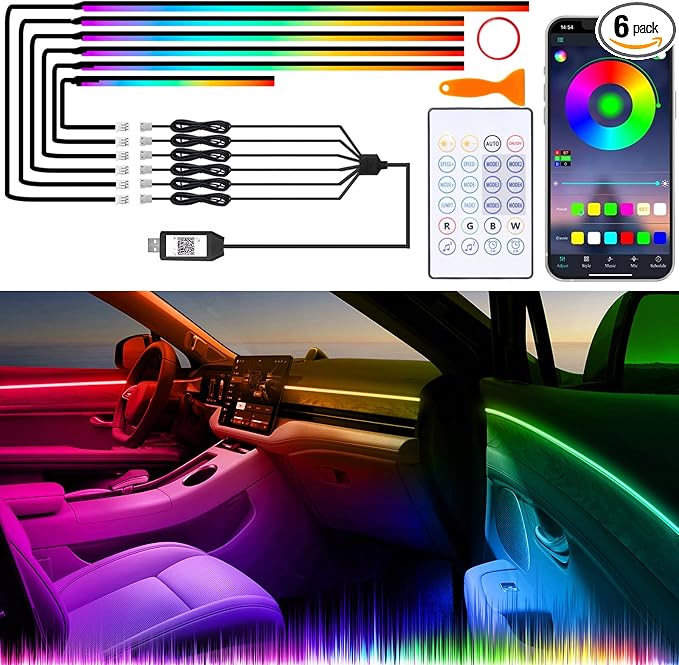 Acrylic Interior Car LED Lights by QVEVDACAR