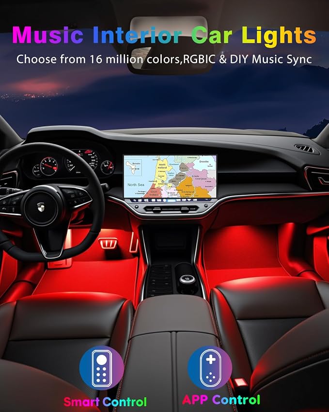 Car Led Strip Lights, RGB Truck Interior Lights - Image 7