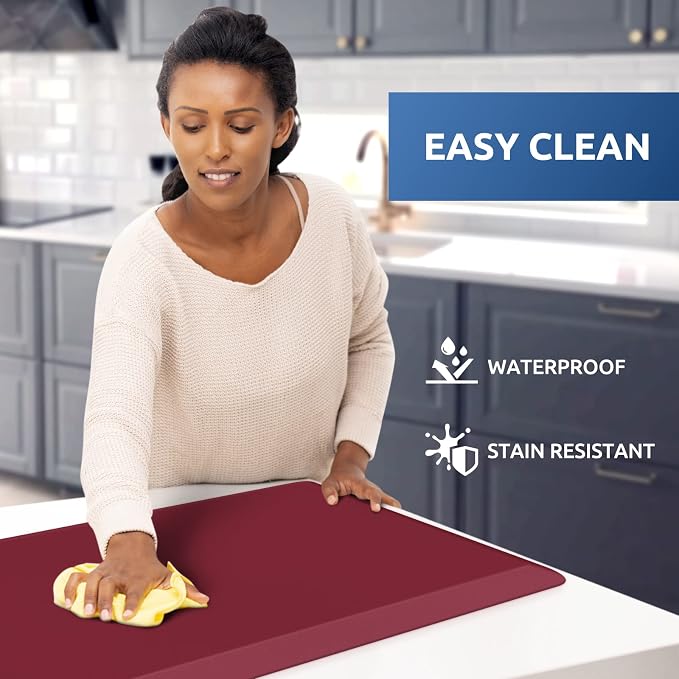 KitchenClouds Kitchen Mat Cushioned Anti Fatigue Rug 17.3"x28" Waterproof Non - Image 3
