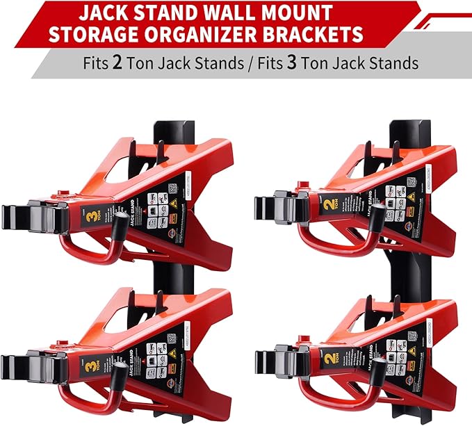 Jack Stand Wall Mount Organizer: Jack Stands Holder Storage Rack Mount - Image 2