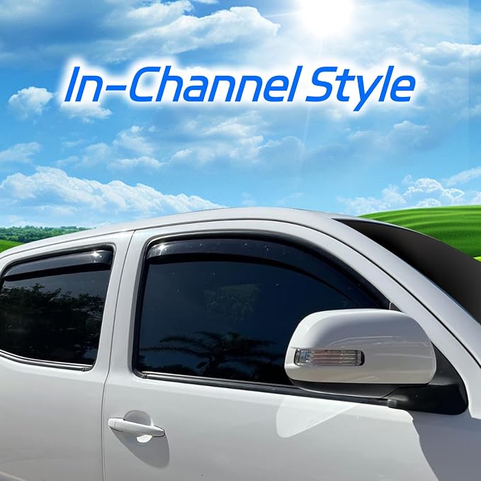 4 PCS in-Channel Window Rain Guards Fit - Image 3