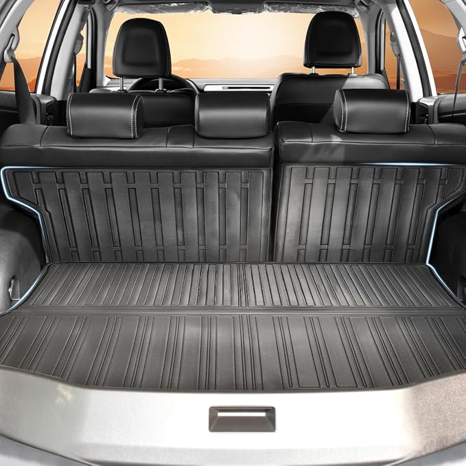 Vanseno Floor mats & CargoTrunk Liners and Backrest Mat Full Set Compatible - Image 3