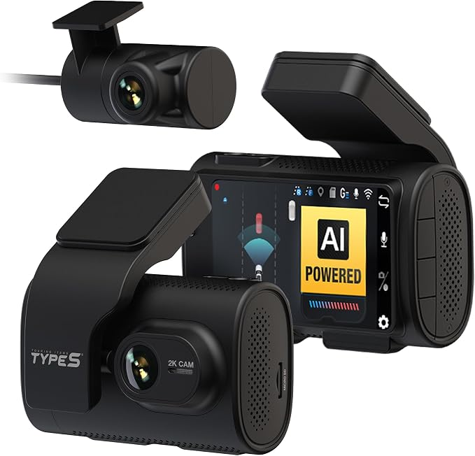 Type S T200 AI Driver Assistance Dash Cam Powered by ADAS, Collision Alerts by TYPESAuto