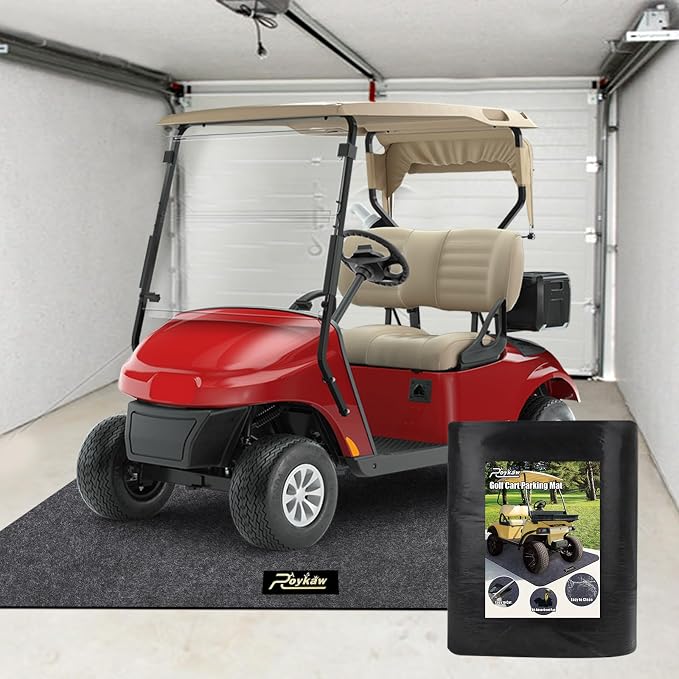 Roykaw Golf Cart Parking Mat Garage Floor Mat Compatible - Image 8