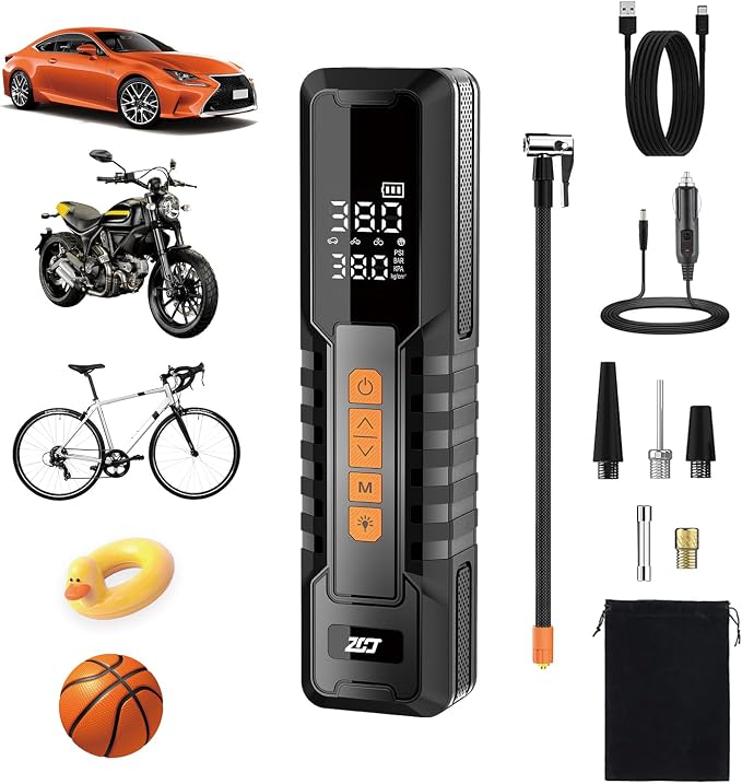 Tire Inflator Portable Air Compressor, Air Pump by MLDMNHA