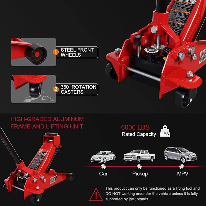 Heavy Duty Hydraulic Car Floor Jack - Image 6