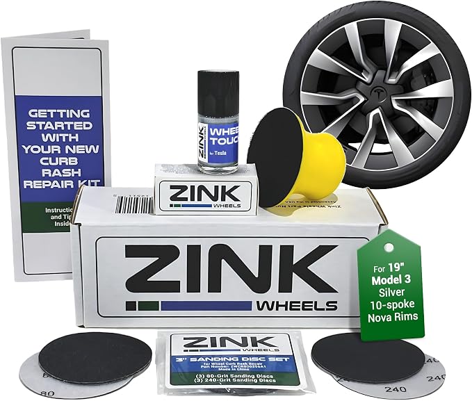 Premium Tesla Wheel Curb Rash Repair Kit by ZinkWheels
