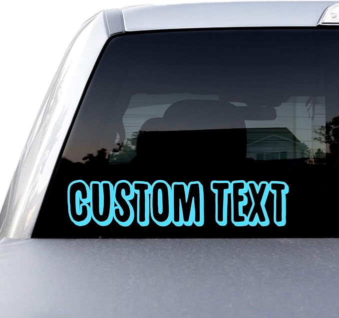 Large Custom Business Name and Website Description Text Decal Sticker - Image 2