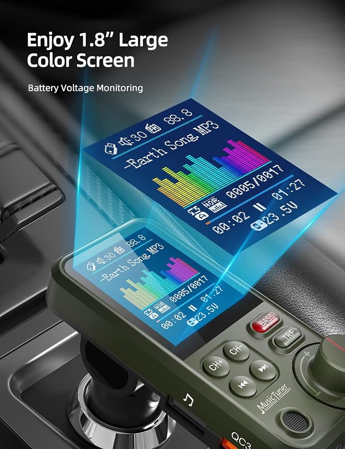 Nulaxy FM Bluetooth Transmitter - Image 3