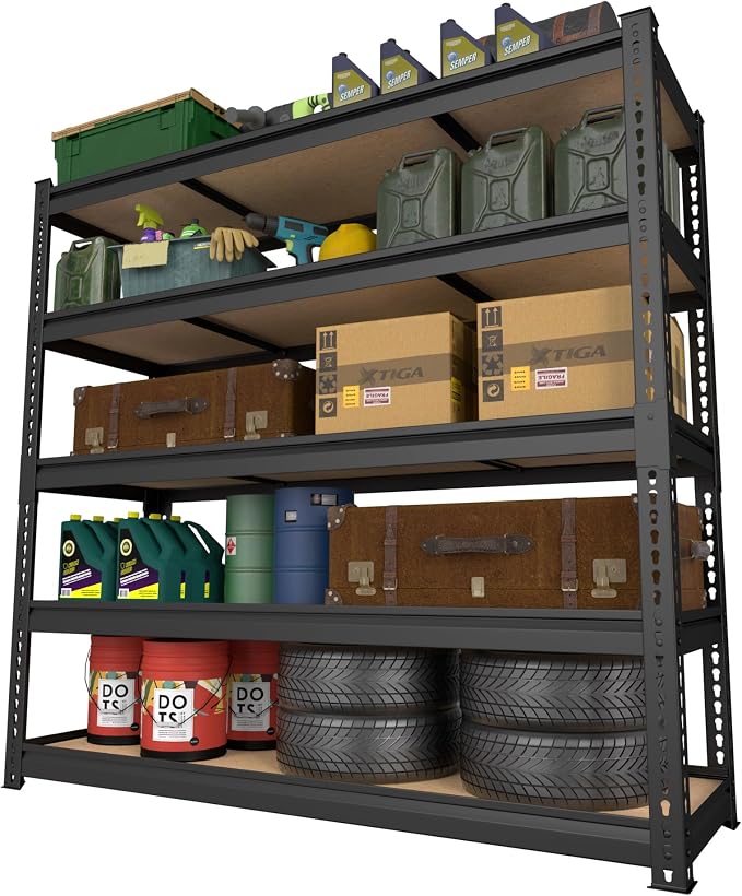 MUPATER 47.83" W x 23.82" D x 72.05" H Metal Storage Shelf, 5 Tier Adjustable by MUPATERHome