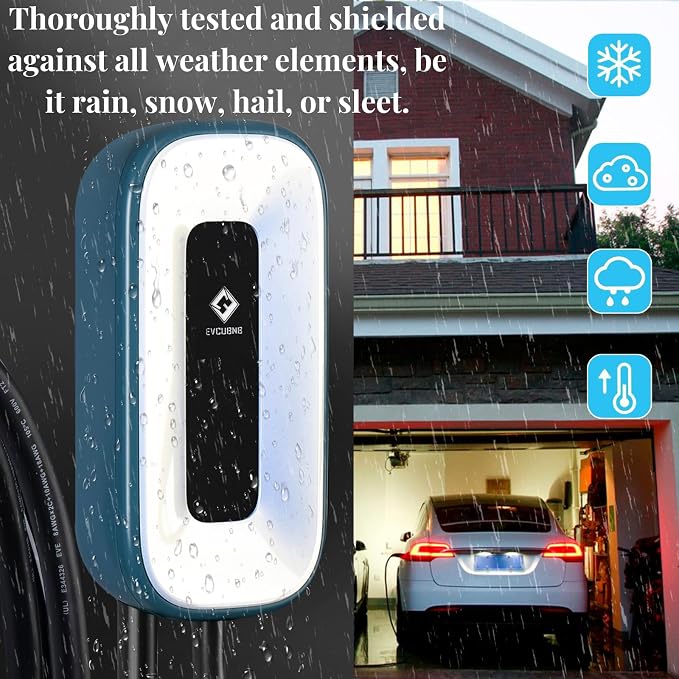 EV Charger Level 2，50 Amp Charge Station, Indoor/Outdoor EVSE, 25Ft Cable Level - Image 5