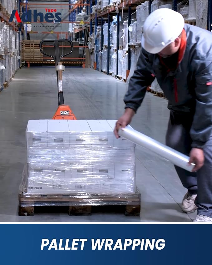 ADHES Heavy Duty Shrink Wrap Roll, 18 Inch x 1500 Feet, 80 Gauge Industrial - Image 4