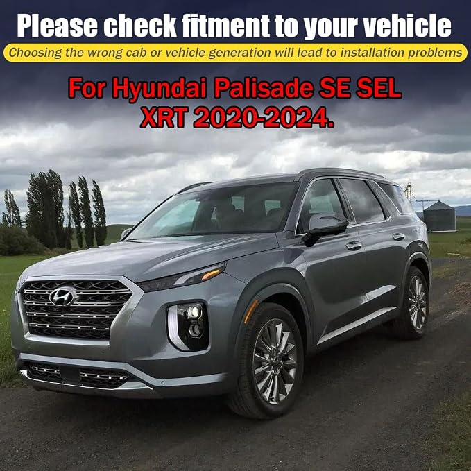 Rain Guards for Hyundai Palisade SE SEL XRT 2020-2024, Tape-on Side Window - Image 6