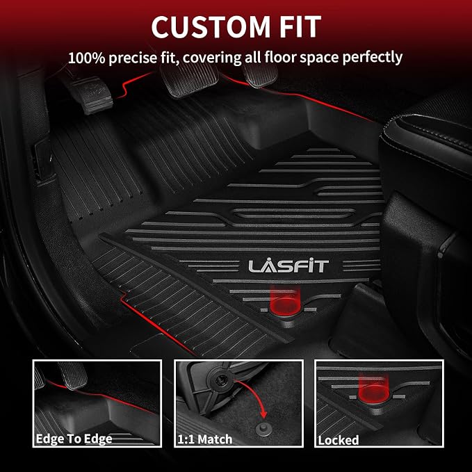 LASFIT Floor Mats for Ford F-150 2015-2025 | F150 Lightning 2022-2025 SuperCrew - Image 4