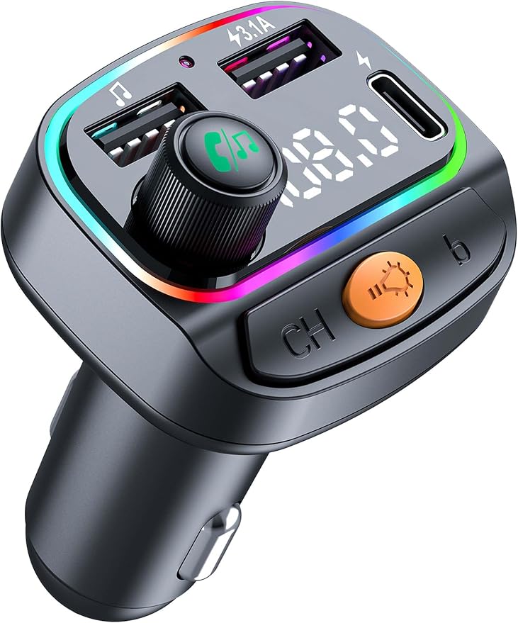 Bluetooth 5.3 FM Transmitter for Car, Wireless Car Charger by ACECAR
