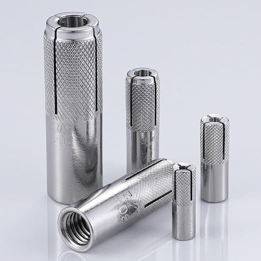 Wensilon 3/8"-16 Premium Stainless Steel Drop in Anchors Assortment, Knurled - Image 4
