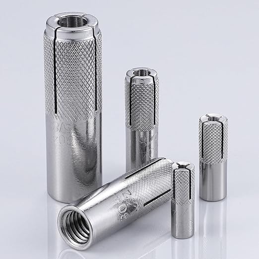 Wensilon 1/4"-20 Premium Stainless Steel Drop in Anchors Assortment, Knurled - Image 4
