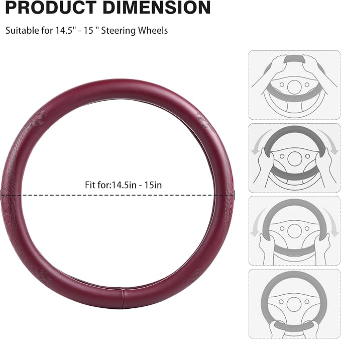 【2025 Model】 High-Grade Real Cowhide Steering Wheel Cover - Image 6