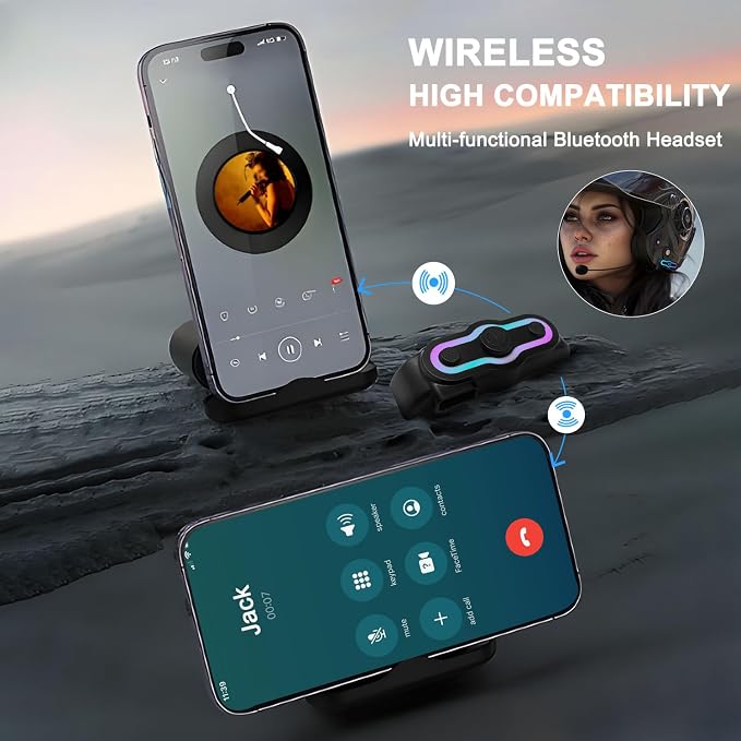 Motorcycle Helmet Bluetooth Headset Motorcycle Helmet Speaker IPX6 Waterproof - Image 3