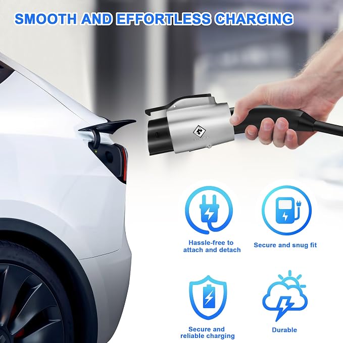 Tesla to J1772 Adapter, 80A 250V Max, Portable and Outdoor EV Adapter, - Image 2