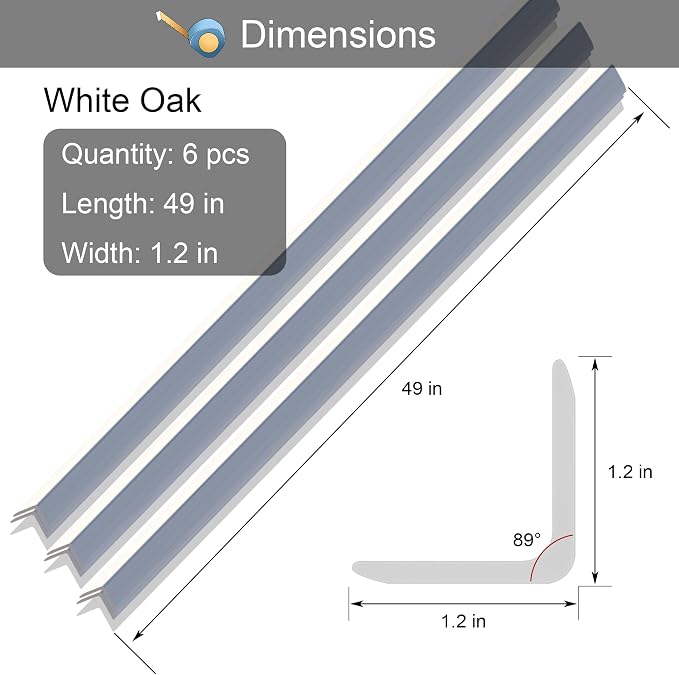 6 Pcs 49" Wall Corner Protector Trim - Image 5