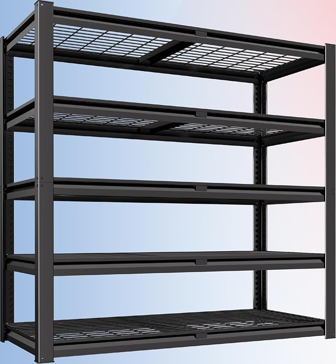 PrimeZone 72" H X 48" W X 18" D Heavy Duty Garage Shelving 5 Tier 2500 LBS by PrimeZone