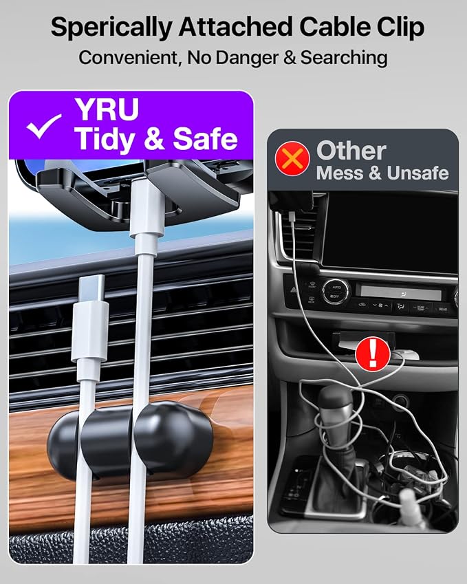 YRU Car Phone Holder Mount, Dashboard Cell Phone Holder - Image 7
