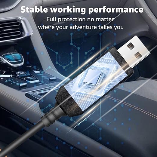 USB to RJ11 Plug Radar Detector Power Cable, USB 5V-12V Power Cable Compatible - Image 5