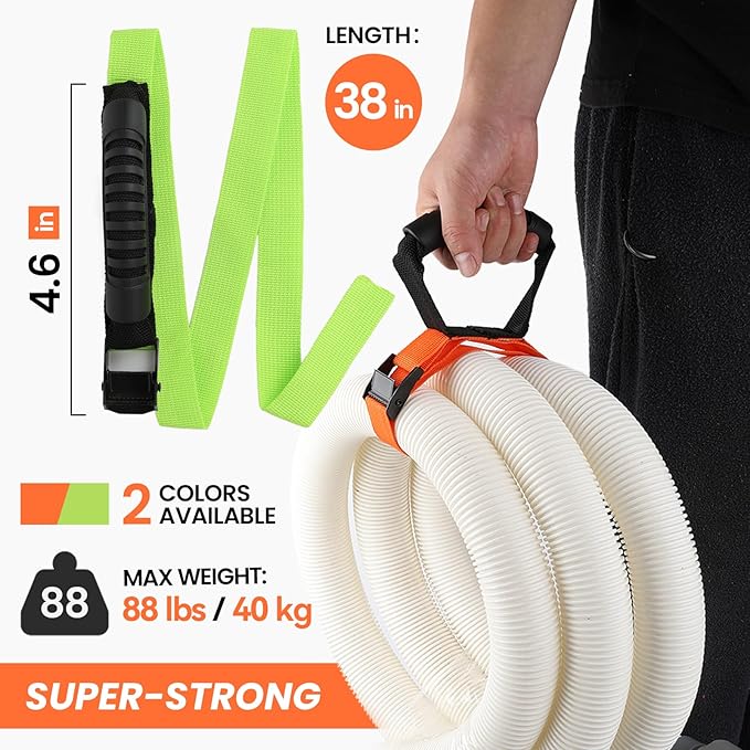 Heavy Duty Storage Straps with Handle and Easy Adjustable Steel Black Lock - Image 2
