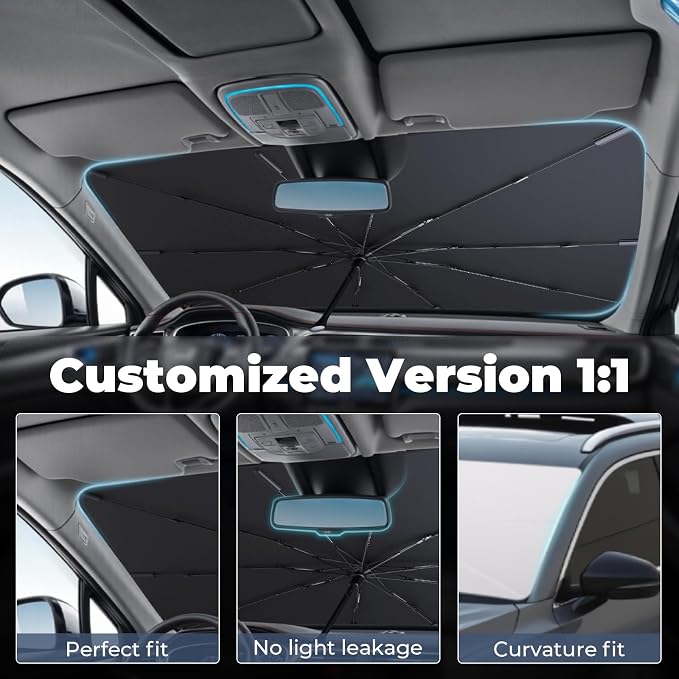 Windshield Sun Shade Umbrella: Custom Fit - Image 2