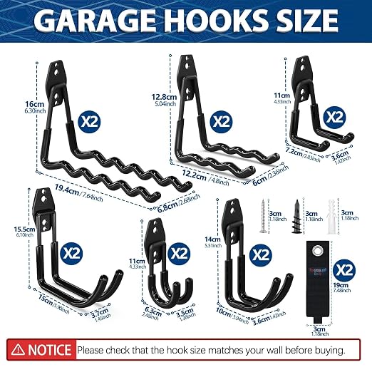3-H Garage Wall Hooks 42 Pack, Heavy Duty Garage Hooks - Image 4