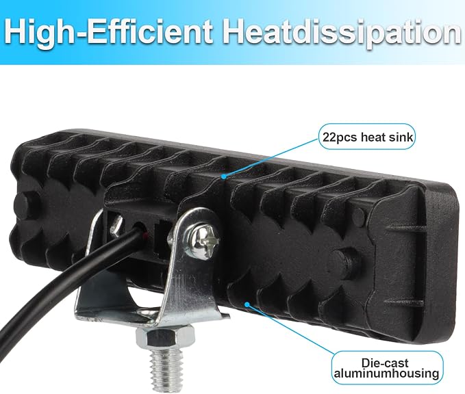 LIGBT 2PCS LED Light Bar 5.7 Inch Slim 60W Led Driving Lights Waterproof - Image 7