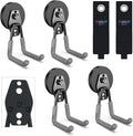 3-H Heavy Duty Magnet Garage Hooks 4 Pack, Large Strong Magnetic Hooks by 3-H