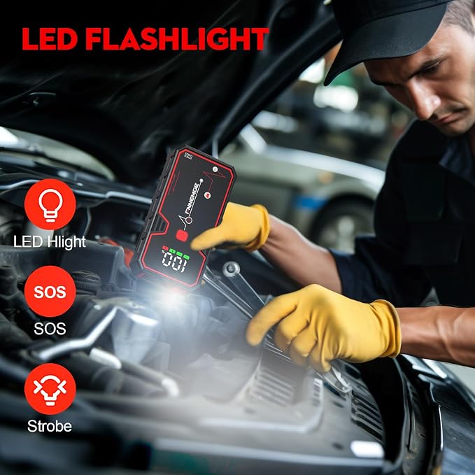 Car Jump Starter, 5000A Peak 23800mAh 12V Jump Starter Battery Pack, - Image 5