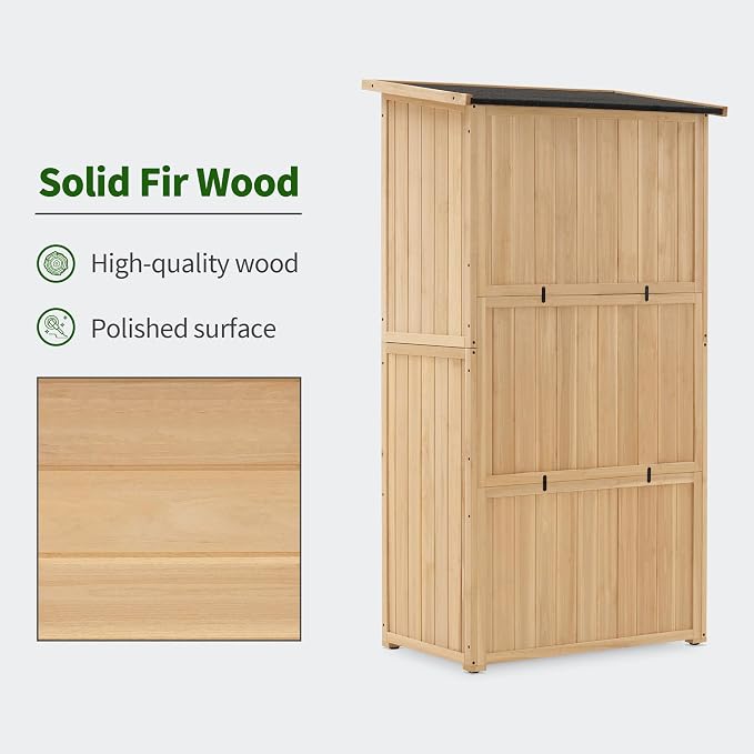MCombo Outdoor Storage Cabinet, Wooden Storage Shed - Image 7
