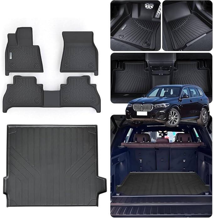 Floor Mats & Trunk Mat for 2019-2024 2025 BMW X5 40i/50i/M50i/M60i/M/M by SANBAN-AXE