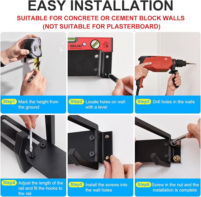 Folding Chair Storage Hangers Garage Wall Mounted, Heavy Duty Garden Tool - Image 7