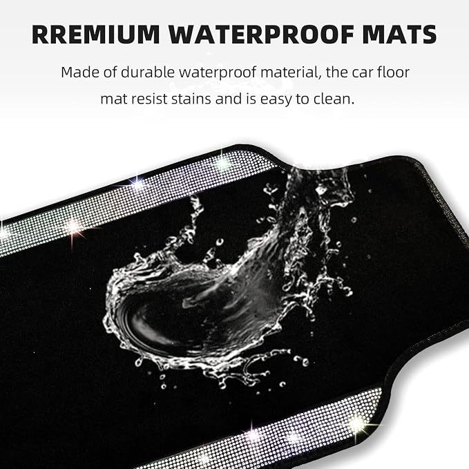 NBTEPEM Multicolor Bling Car Floor Mats Full Set, Universal Fit Most Cars - Image 3
