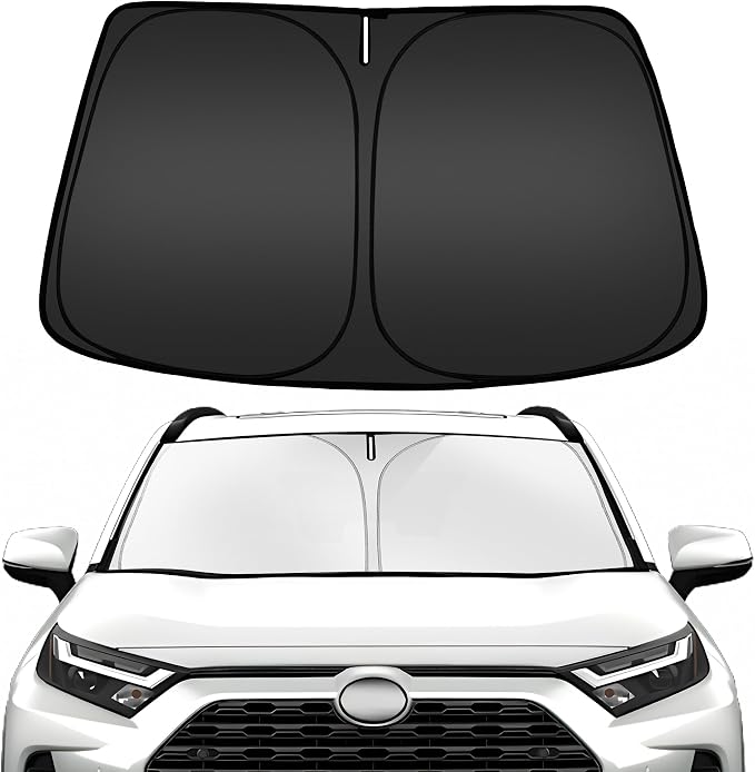 ARISMOTOR Windshield Sun Shade for Toyota RAV4 2019-2025, Custom Fit Foldable by ARISMOTOR