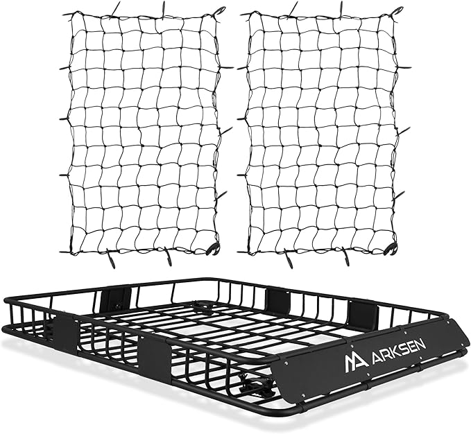 ARKSEN 64 x 50 x 6 Inch Universal Extra Wide 150LB Heavy Duty Roof Rack Cargo by ARKSEN