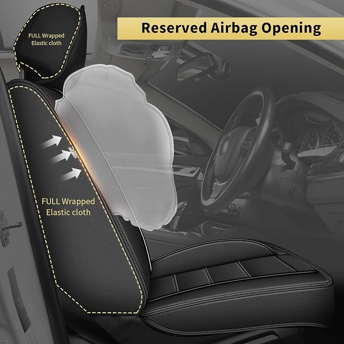 AOMSAZTO Ford Ranger Seat Covers: Full Set Custom Fit 2019 2020 2021 2022 2023 - Image 4